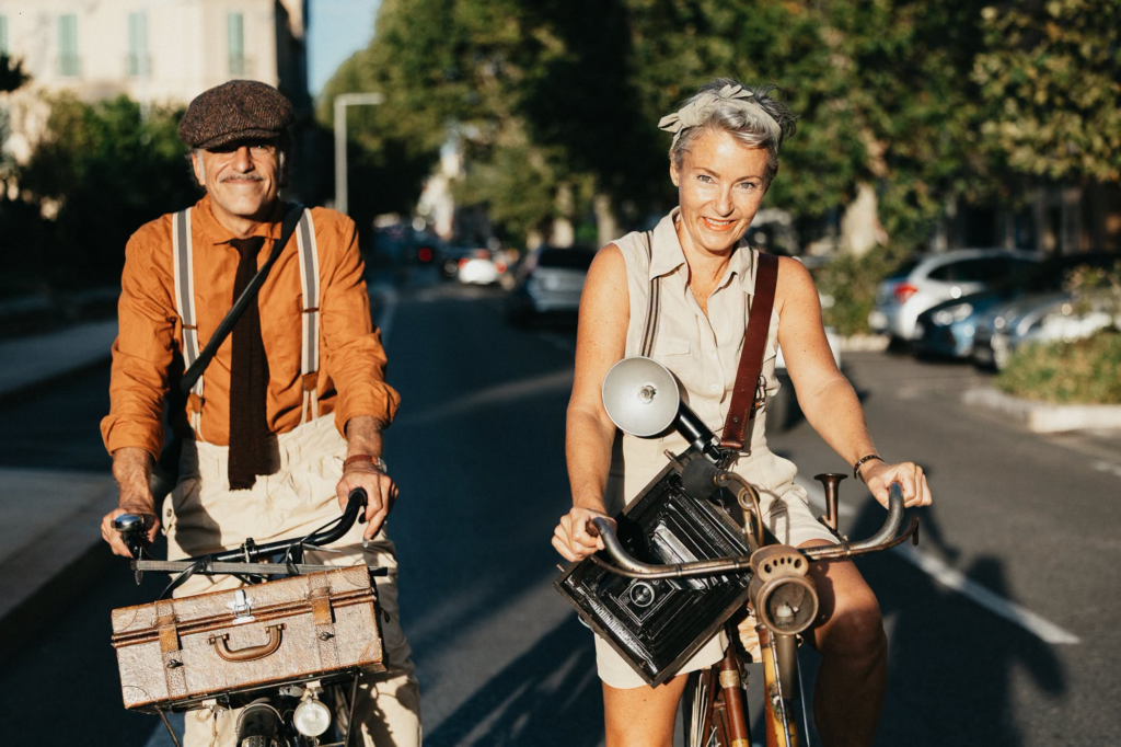 Studio Photo Nomade avec deux vélos anciens